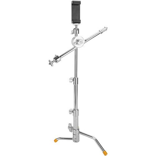  CAMVATE Mini Tabletop C-Stand with Grip Arm & Turtle Base Kit (Chrome)