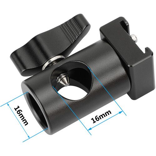  CAMVATE Light Stand Adapter with Cold Shoe Mount (Black Lever)