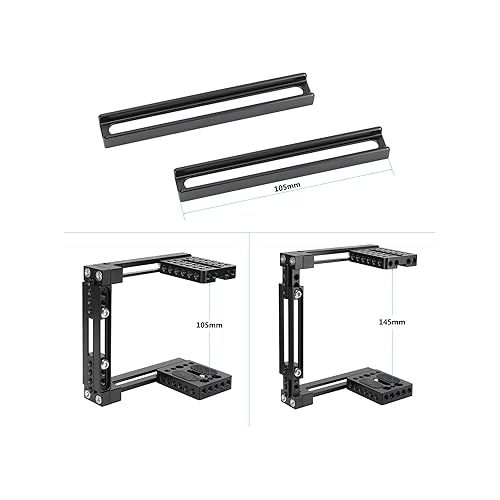  CAMVATE Universal Adjustable Camera Cage Fit for Right Handle and Left Handle Camera(Only Come with Left Handle Grip) - 1726