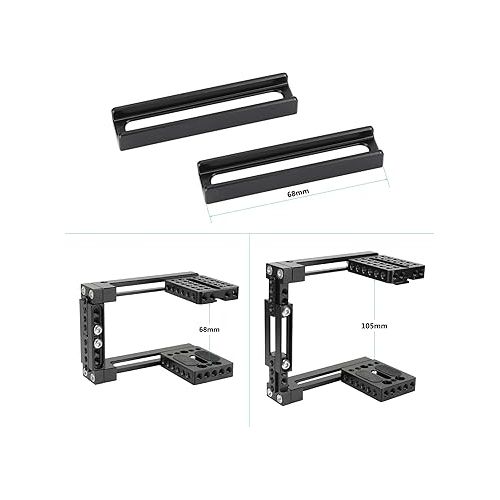  CAMVATE Universal Adjustable Camera Cage Fit for Right Handle and Left Handle Camera(Only Come with Left Handle Grip) - 1726