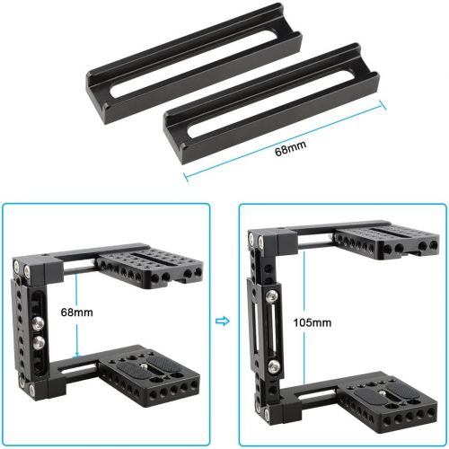  CAMVATE Adjustable Camera Cage Fit for Right Handle and Left Handle Camera(Only Come with Right Handle Grip)