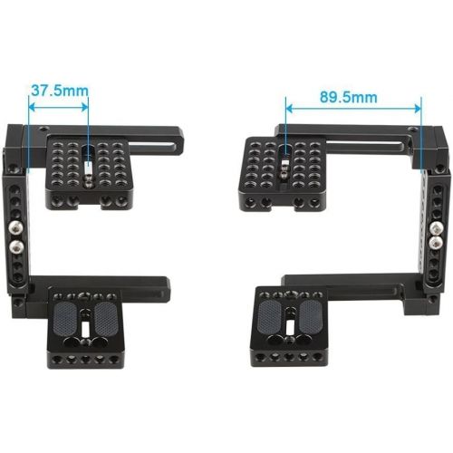  CAMVATE Adjustable Camera Cage Fit for Right Handle and Left Handle Camera(Only Come with Right Handle Grip)