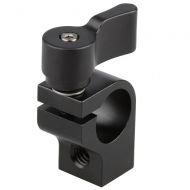 CAMVATE 15mm Single Rod Clamp with Two 1/4-20 Screw Hole for Camera DSLR Rail System(Black)