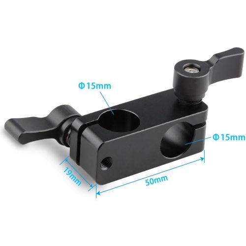  CAMVATE Right Angle Rod Clamp 15mm Rod 90 Degree Rotate for Video Camera DSLR Rig(Black)