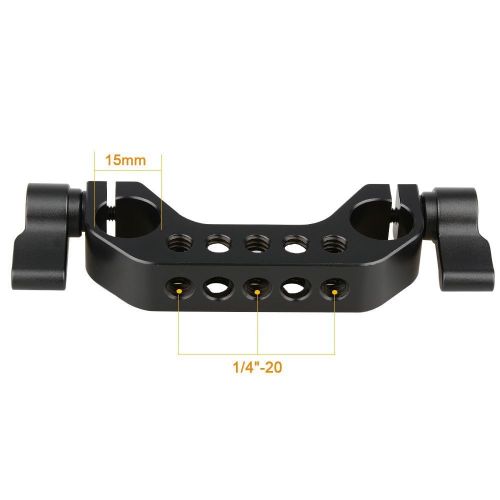  CAMVATE 15mm Rod Clamp with 1/4-20 Thread for DLSR Camera Rig Cage Baseplate (2 PCS)