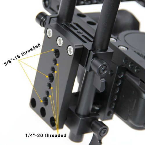  CAMVATE Camera Cage Rig Top Handle Tripod Mount Plate Compatible for Sony Panasonnic(Black)