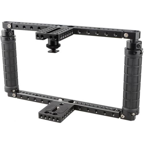  CAMVATE Battery Grip Camera Cage with QR Hot Shoe Adapter for DSLR Cameras