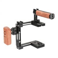 CAMVATE Universal Adjustable Camera Cage Fit for Right Handle and Left Handle Camera(Only Come with Left Handle Grip)