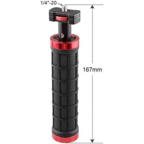  CAMVATE Universal L-Shaped Rubber Handle with Cold Shoe Mount for DJI Ronin S/Zhiyun Crane Series Handheld Gimbal, Black