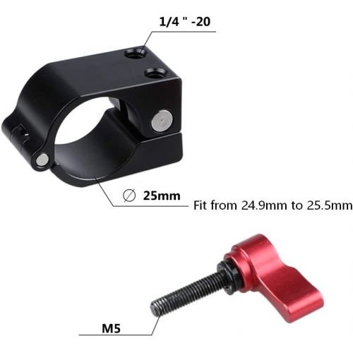  CAMVATE Light Mount Stand Bracket 25mm Rod Clamp Holder for DJI Ronin-M, Freefly MoVI - Red Knob - 1167