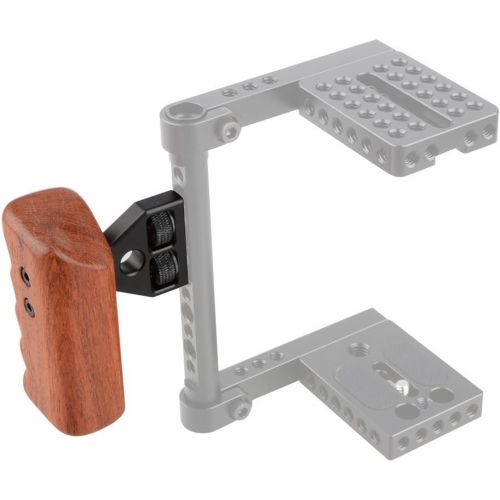  CAMVATE DSLR Wood Wooden Handle Grip Mount Support for DV Video Cage Rig (Left Hand) - 1242