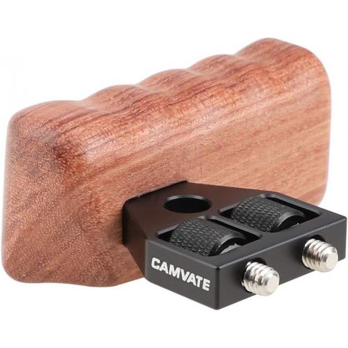  CAMVATE DSLR Wood Wooden Handle Grip Mount Support for DV Video Cage Rig (Left Hand) - 1242