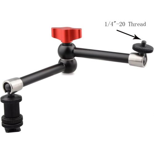  CAMVATE 11 inch Adjustable Articulating Friction Magic Arm Compatible with LCD Monitor, DSLR Camera Rig, LED Lights, Flash Light