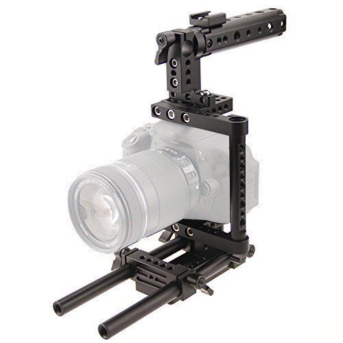  CAMVATE Camera Cage Rig Top Handle Tripod Mount Plate Compatible for Sony Panasonnic(Black)