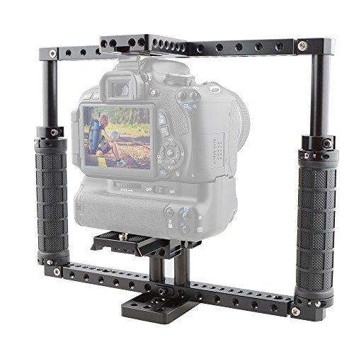  CAMVATE Battery Grip Camera Cage Adjustable with Quick Release Baseplate