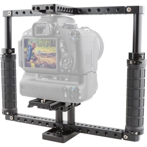  CAMVATE Battery Grip Camera Cage Adjustable with Quick Release Baseplate