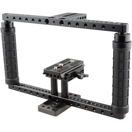  CAMVATE Battery Grip Camera Cage Adjustable with Quick Release Baseplate