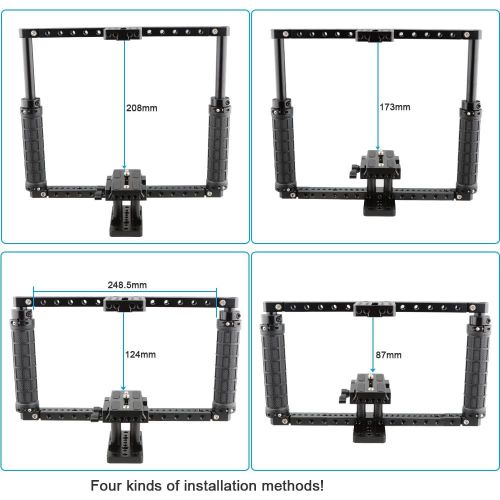  CAMVATE Battery Grip Camera Cage Adjustable with Quick Release Baseplate