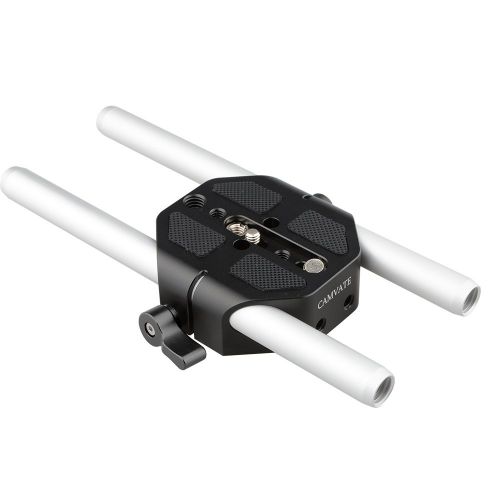  [아마존베스트]CAMVATE Camera 15mm Rod Type Universal Baseplate Compatible for C100/300/500(Black)