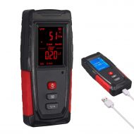 [아마존베스트]CAMWAY EMF Meter Electromagnetic Field Radiation Checker(1-1999V/m, 0.01-99.99μT) Handheld Mini Digital LCD EMF Detector Builtin Electromagnetic Radiation Sensor Sound-Light Alarm