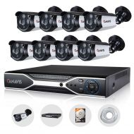 CANAVIS PoE Security Camera System 4 Channel 1080P NVR With (4) 2.0MP IP Network Security Cameras Outdoor Surveillance System with Night Vision 1TB HDD