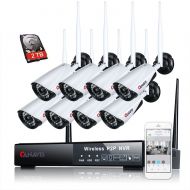 CANAVIS 8 Channel Wireless Security Camera System NVR 1080N AHD NVR HD DVR for CCTV Security Camera System Suport Mobile Phone Monitoring, Motion Detection, Real time Recording, No