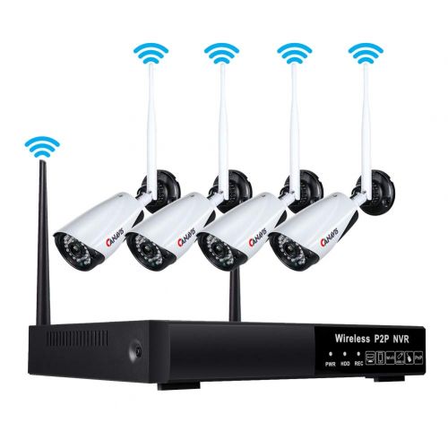  CANAVIS Wireless Surveillance Camera System with 2TB Hard Drive, 1080P HDMI NVR 8CH 1080p HD Wireless Cameras, Night Vision, Motion Detection, Manual Record or Motion Record CCTV S
