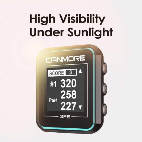  CANMORE H-300 Handheld Golf GPS - Essential Golf Course Data and Score Sheet - Minimalist & User Friendly - 38,000+ Free Courses Worldwide and Growing - 4ATM Waterproof - 1-Year Wa