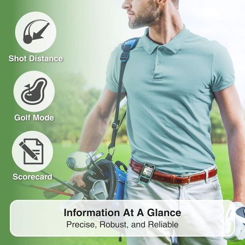  CANMORE HG200 Golf GPS - (Turquoise) Water Resistant Full Color Display with 40,000+ Essential Golf Course Data and Score Sheet - Free Courses Worldwide - 1 Year Warranty