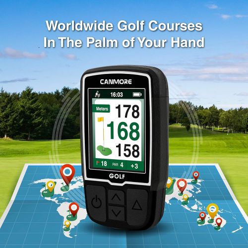  CANMORE HG200 Golf GPS - (Turquoise) Water Resistant Full Color Display with 40,000+ Essential Golf Course Data and Score Sheet - Free Courses Worldwide - 1 Year Warranty