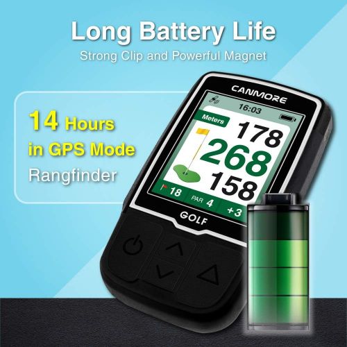  CANMORE HG200 Golf GPS - (Orange) Water Resistant Full Color Display with 40,000+ Essential Golf Course Data and Score Sheet, Free Courses Worldwide 1-Year Warranty