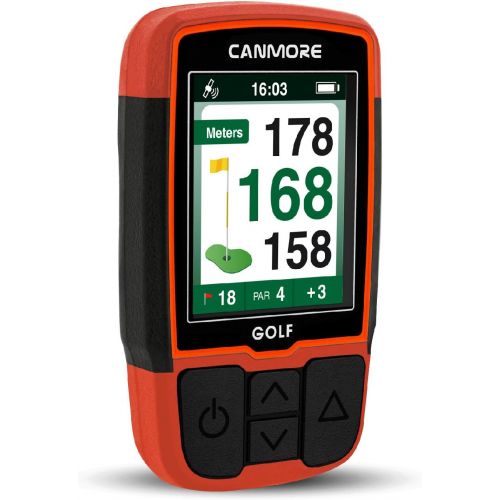  CANMORE HG200 Golf GPS - (Orange) Water Resistant Full Color Display with 40,000+ Essential Golf Course Data and Score Sheet, Free Courses Worldwide 1-Year Warranty