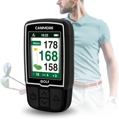  CANMORE HG200 Golf GPS - Water Resistant Full Color 2-Inch Display with 40,000+ Essential Golf Course Data and Score Sheet - Free Courses Worldwide and Growing - 1-Year Warranty (B