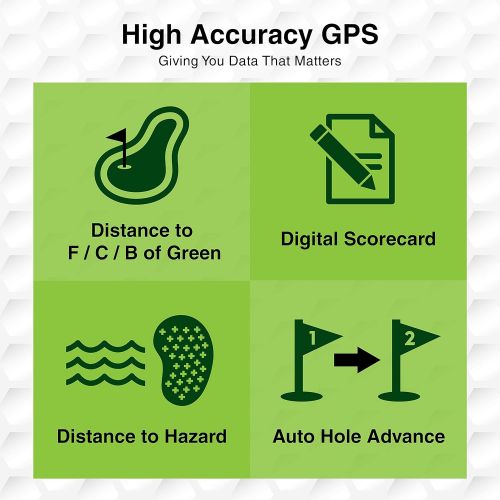  CANMORE HG200 Golf GPS - Water Resistant Full Color 2-Inch Display with 40,000+ Essential Golf Course Data and Score Sheet - Free Courses Worldwide and Growing - 1-Year Warranty (B