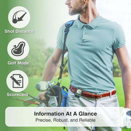  CANMORE HG200 Golf GPS - Water Resistant Full Color 2-Inch Display with 40,000+ Essential Golf Course Data and Score Sheet - Free Courses Worldwide and Growing - 1-Year Warranty (B