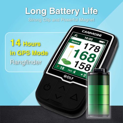  CANMORE HG200 Golf GPS - Water Resistant Full Color 2-Inch Display with 40,000+ Essential Golf Course Data and Score Sheet - Free Courses Worldwide and Growing - 1-Year Warranty (B