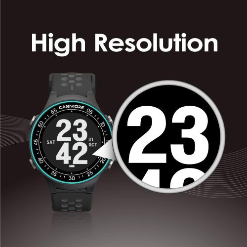  CANMORE TW410G Golf GPS Watch with Step Tracking - 40,000+ Free Worldwide Golf Courses Preloaded - Minimalist & User Friendly (Turquoise)
