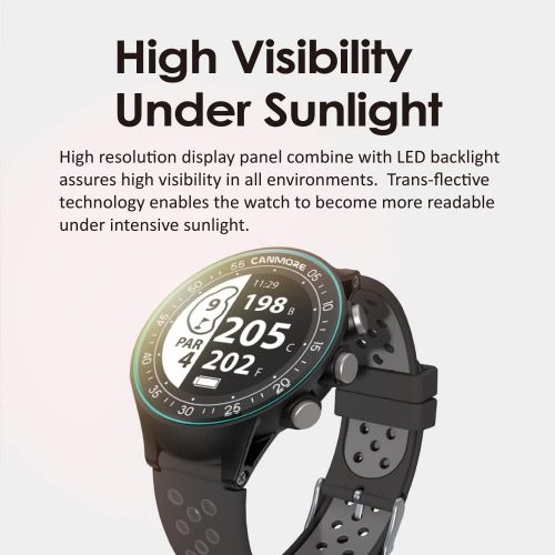  CANMORE TW410G Golf GPS Watch with Step Tracking - 40,000+ Free Worldwide Golf Courses Preloaded - Minimalist & User Friendly (Turquoise)