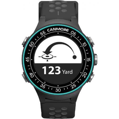  CANMORE TW410G Golf GPS Watch with Step Tracking - 40,000+ Free Worldwide Golf Courses Preloaded - Minimalist & User Friendly (Turquoise)