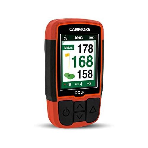  CANMORE HG200 Golf GPS - (Orange) Water Resistant Full Color Display with 40,000+ Essential Golf Course Data and Score Sheet, Free Courses Worldwide 1-Year Warranty