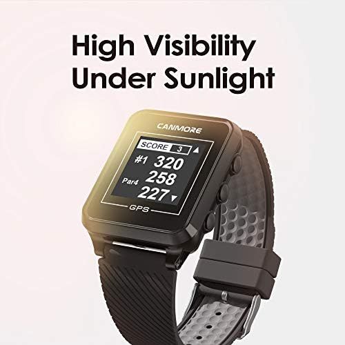  CANMORE TW353 Golf GPS Watch for Men and Women, High Contrast LCD Display, Free Update Over 40,000 Preloaded Courses Worldwide, Lightweight Essential Golf Accessory for Golfers, Bl