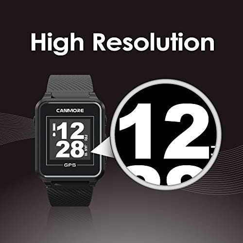  CANMORE TW353 Golf GPS Watch for Men and Women, High Contrast LCD Display, Free Update Over 40,000 Preloaded Courses Worldwide, Lightweight Essential Golf Accessory for Golfers, Bl