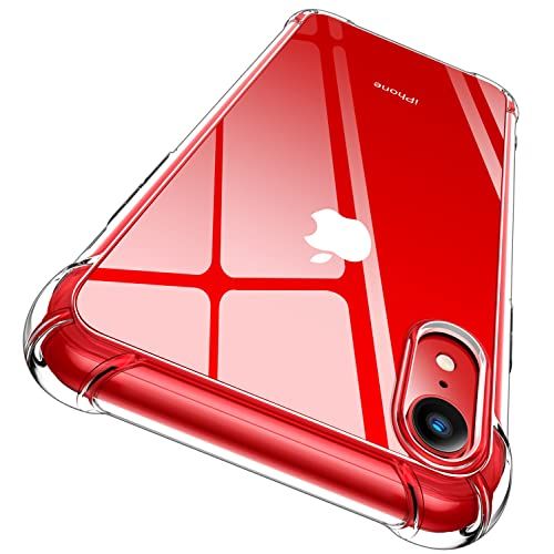  [아마존베스트]CANSHN Compatible with iPhone XR Case 6.1, Clear Protective [Military Grade Drop Test] [Slim Thin] Case with 4 Reinforced Soft TPU Bumpers - Black