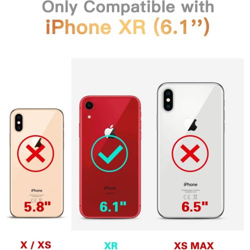  [아마존베스트]CANSHN Compatible with iPhone XR Case 6.1, Clear Protective [Military Grade Drop Test] [Slim Thin] Case with 4 Reinforced Soft TPU Bumpers - Black