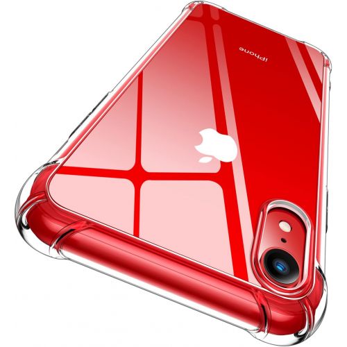  [아마존베스트]CANSHN Compatible with iPhone XR Case 6.1, Clear Protective [Military Grade Drop Test] [Slim Thin] Case with 4 Reinforced Soft TPU Bumpers - Black