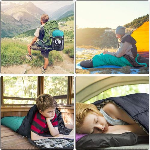  [아마존핫딜][아마존 핫딜] CANWAY Sleeping Bag with Compression Sack, Lightweight and Waterproof for Warm & Cold Weather, Comfort for 4 Seasons Camping/Traveling/Hiking/Backpacking, Adults & Kids