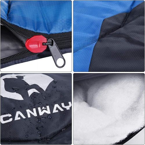  CANWAY Sleeping Bag with Compression Sack, Lightweight and Waterproof for Warm & Cold Weather, Comfort for 4 Seasons Camping/Traveling/Hiking/Backpacking, Adults & Kids