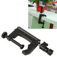 CAOMING Table Clamp Desktop Holder Mount + Tripod Adapter for GoPro New Hero /HERO6 /5/5 Session /4 Session /4/3+ /3/2 /1, Xiaoyi and Other Action Cameras, Clamp Size: 1-6 cm Durab