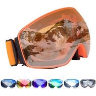 CAREONLINE Ski Goggles, Frameless Snowboard Goggles UV Protection Anti-Fog Snow Goggles