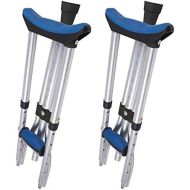 Carex Folding Crutches - Folding Aluminum Underarm Crutches - Lightweight, Great for Travel or Work, 2 Crutches Included, For 411 to 64 People